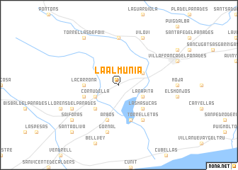 map of La Almunia