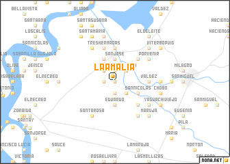 map of La Amalia