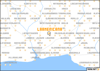 map of La Americana