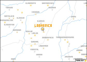 map of La América