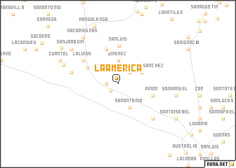 map of La América