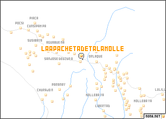 map of La Apacheta de Talamolle