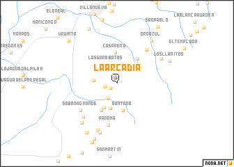 map of La Arcadia