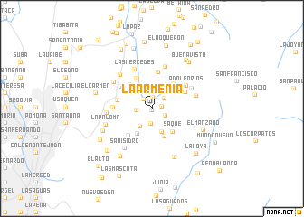 map of La Armenia