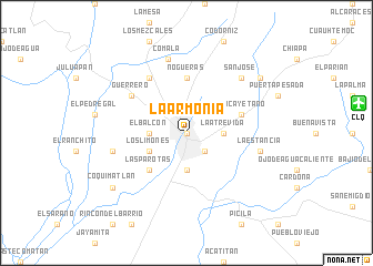 map of La Armonía