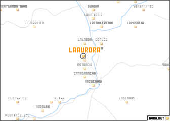 map of La Aurora