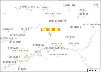 map of La Aurora