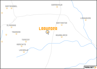 map of La Aurora