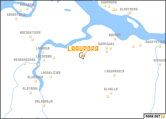 map of La Aurora