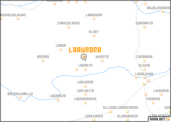 map of La Aurora