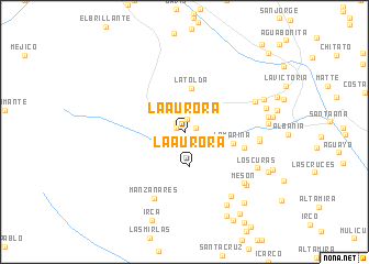 map of La Aurora