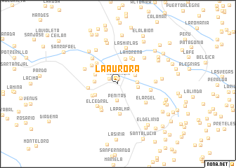 map of La Aurora