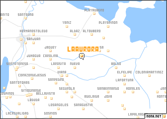 map of La Aurora