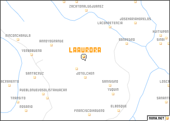 map of La Aurora