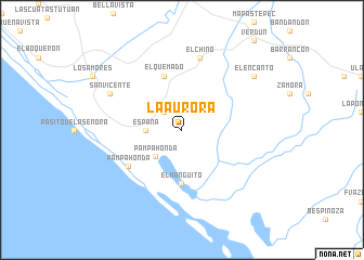 map of La Aurora