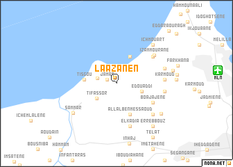 map of Laâzanèn