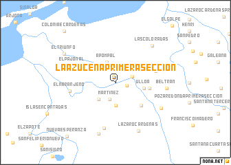 map of La Azucena Primera Sección