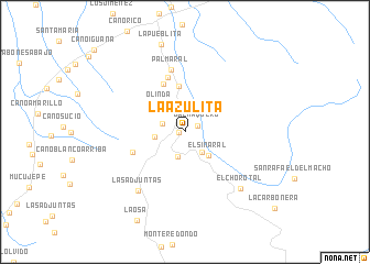 map of La Azulita