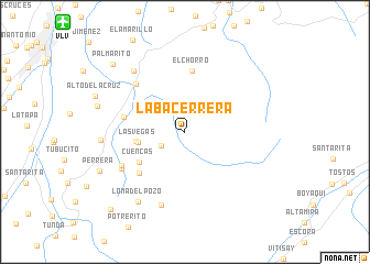 map of La Bacerrera