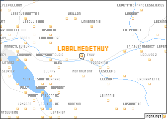 map of La Balme-de-Thuy