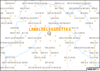 map of La Balme-les-Grottes