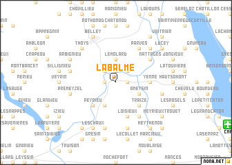 map of La Balme