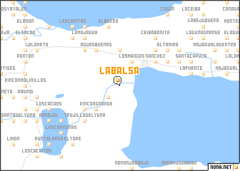 map of La Balsa