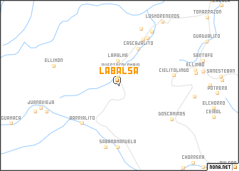 map of La Balsa