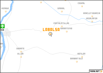 map of La Balsa