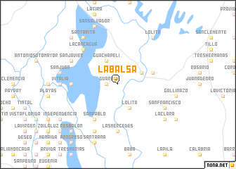 map of La Balsa