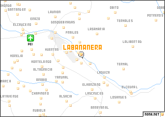 map of La Bananera