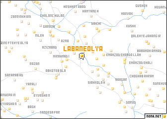 map of Labān-e ‘Olyā