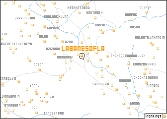 map of Labān-e Soflá