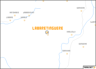 map of Labaré-Tinguère