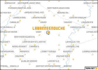 map of La Barre-en-Ouche