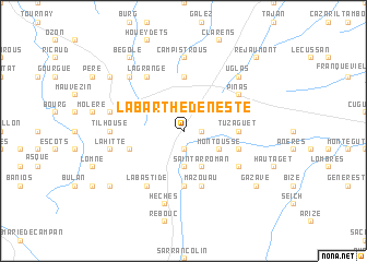 map of La Barthe-de-Neste