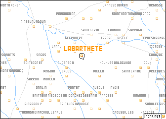 map of Labarthète