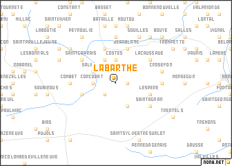 map of Labarthe