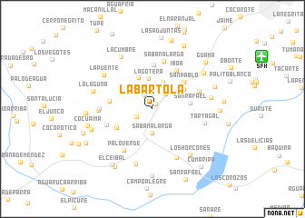 map of La Bartola