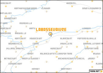 map of La Basse-Vaivre