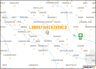 map of Labastide-Cézéracq