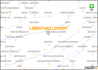 map of Labastide-Clermont