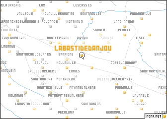 map of Labastide-dʼAnjou
