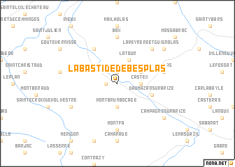 map of La Bastide-de-Besplas