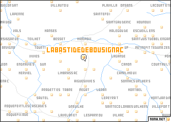 map of La Bastide-de-Bousignac