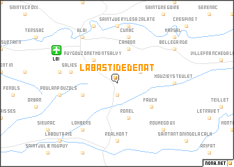 map of Labastide-Dénat