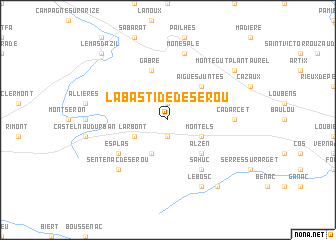 map of La Bastide-de-Sérou