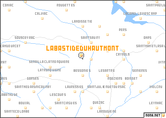 map of La Bastide-du-Haut-Mont