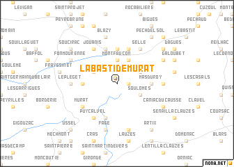 map of Labastide-Murat