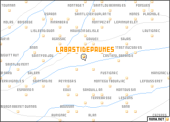 map of Labastide-Paumès